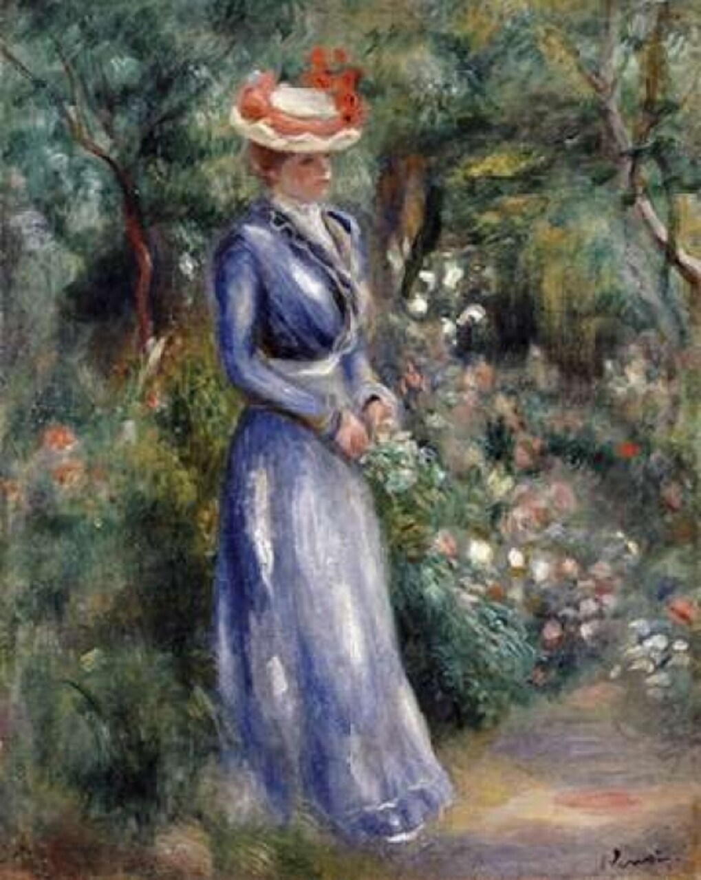 Woman In a Blue Dress Poster Print by Pierre-Auguste Renoir - Item # VARPDX267101